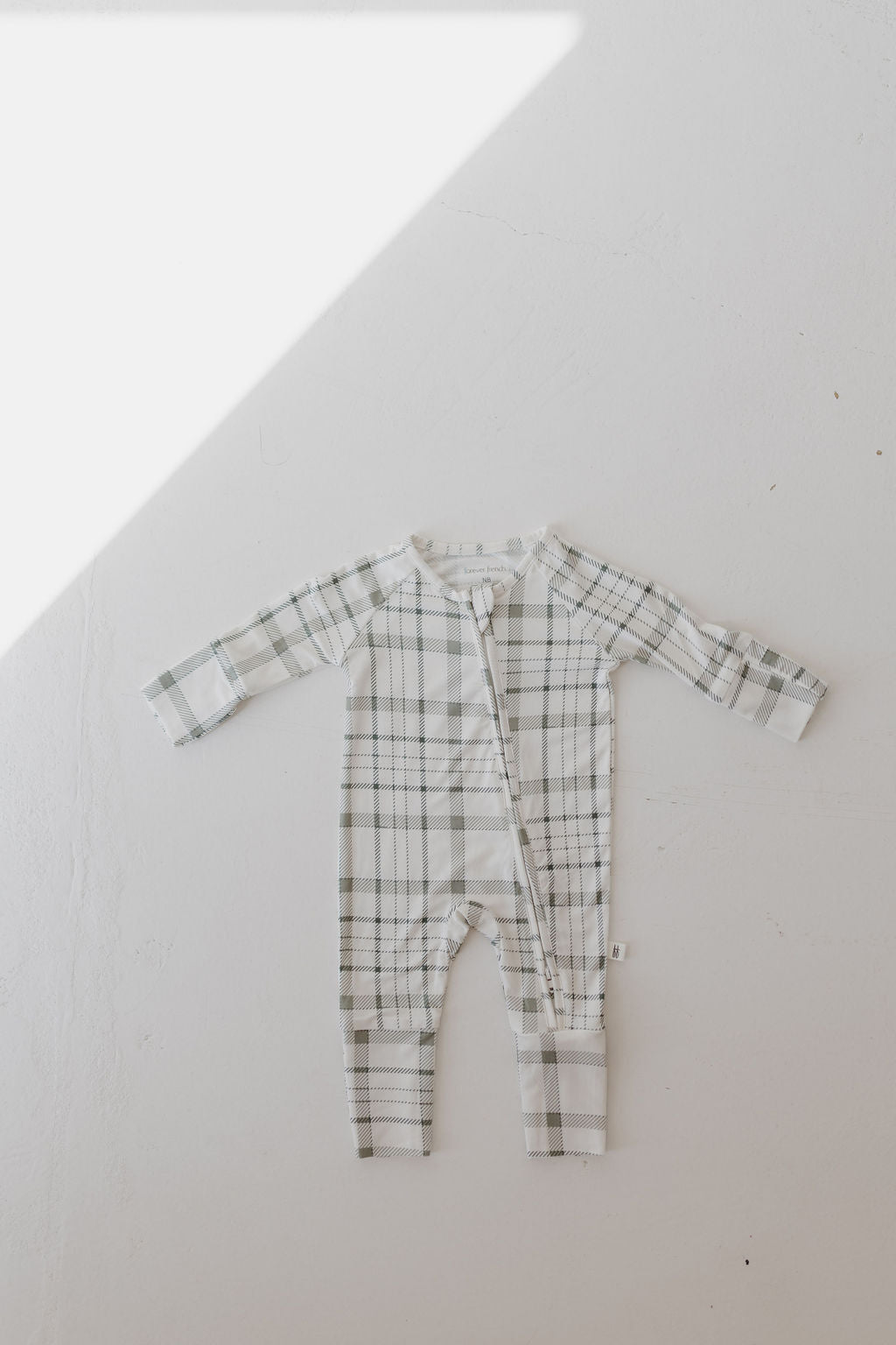 Bamboo Zip Pajamas Zipper Romper | Picnic Plaid
