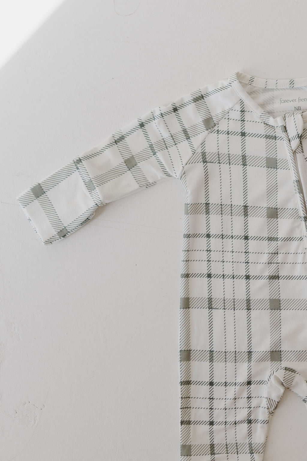 Bamboo Zip Pajamas Zipper Romper | Picnic Plaid