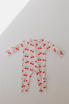 Bamboo Zip Pajamas Zipper Romper | Cherry Orchard