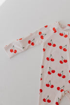 Bamboo Zip Pajamas Zipper Romper | Cherry Orchard