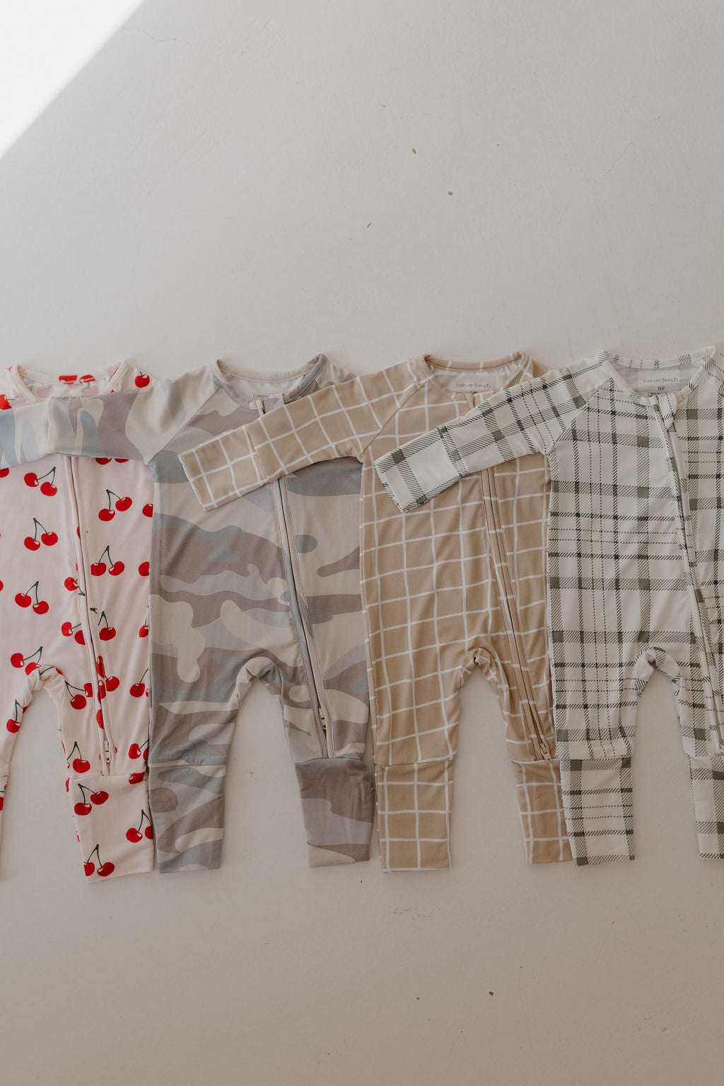 Bamboo Zip Pajamas Zipper Romper | Picnic Plaid