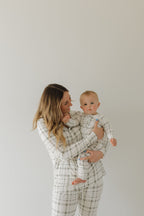 Bamboo Zip Pajamas Zipper Romper | Picnic Plaid