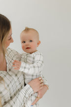 Bamboo Zip Pajamas Zipper Romper | Picnic Plaid