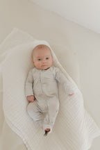 Bamboo Zip Pajamas Zipper Romper | Howdy