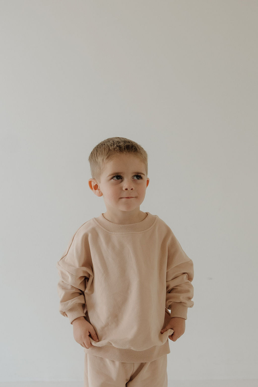Child Sweat Set | Cashew