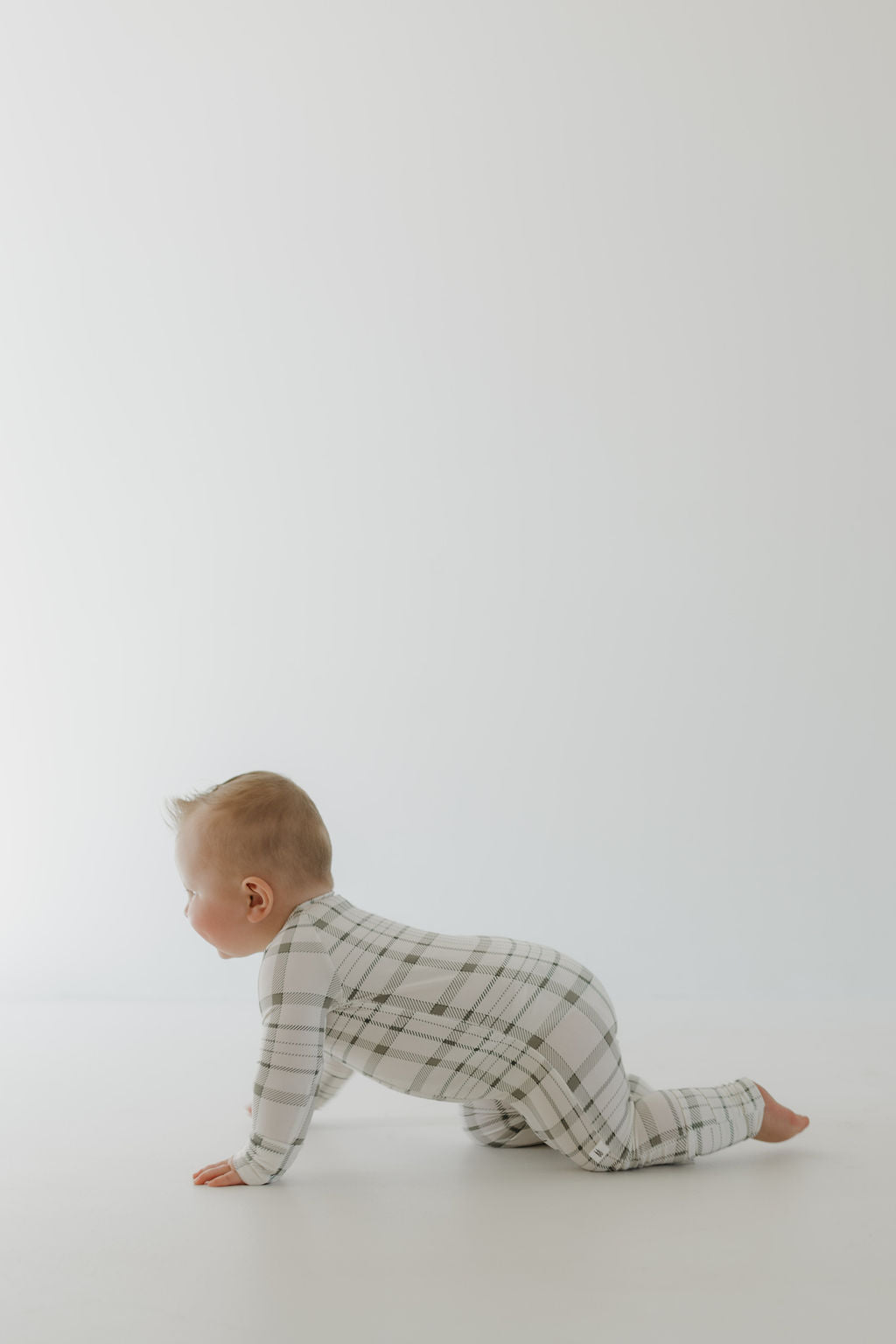 Bamboo Zip Pajamas Zipper Romper | Picnic Plaid