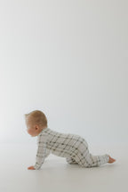 Bamboo Zip Pajamas Zipper Romper | Picnic Plaid