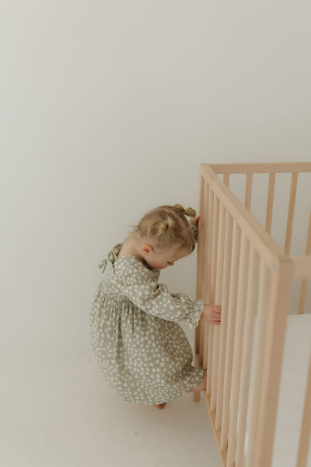 Child Dress | French Gray Floral