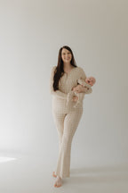 Bamboo Zip Pajamas | Grid Zipper Romper