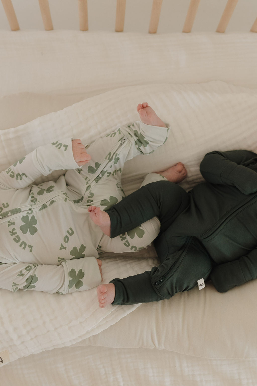 Bamboo Zip Pajamas | Emerald Zipper Romper