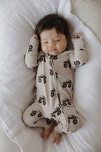 Bamboo Zip Pajamas Zipper Romper | Monster Truck