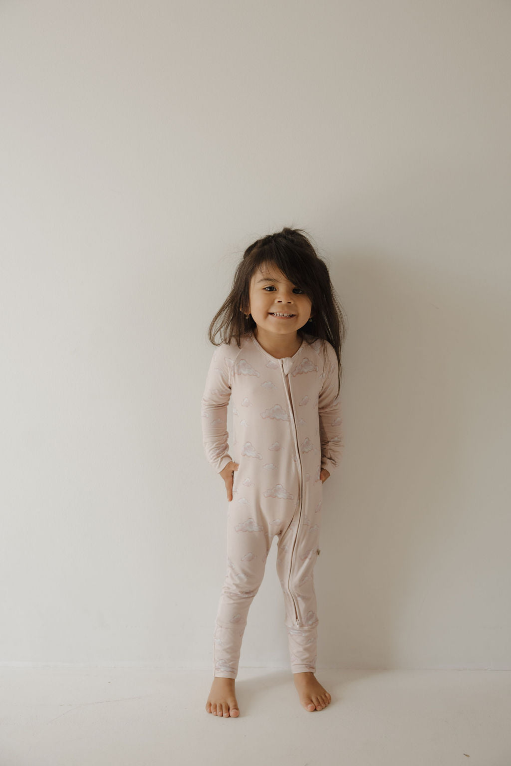 Bamboo Zip Pajamas Zipper Romper | Ruby