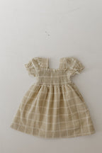 Toddler Muslin Dress | Linen Grid