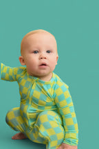 BE BOLD CHECKERS DREAM ZIPPER ROMPER