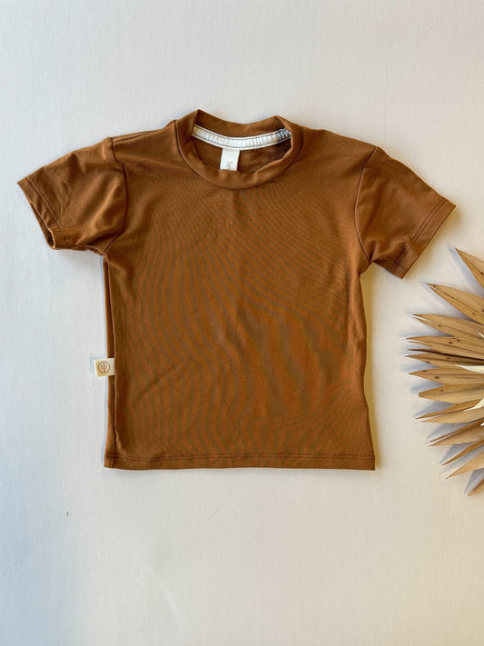 3/6m Crew Neck Essential Tee | Baby & Toddler | Luxury Bamboo | Ginger