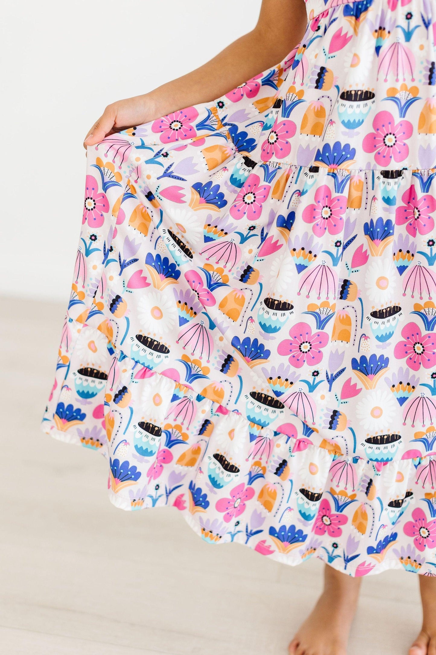 Tulip Blooms Ruffle Maxi Dress