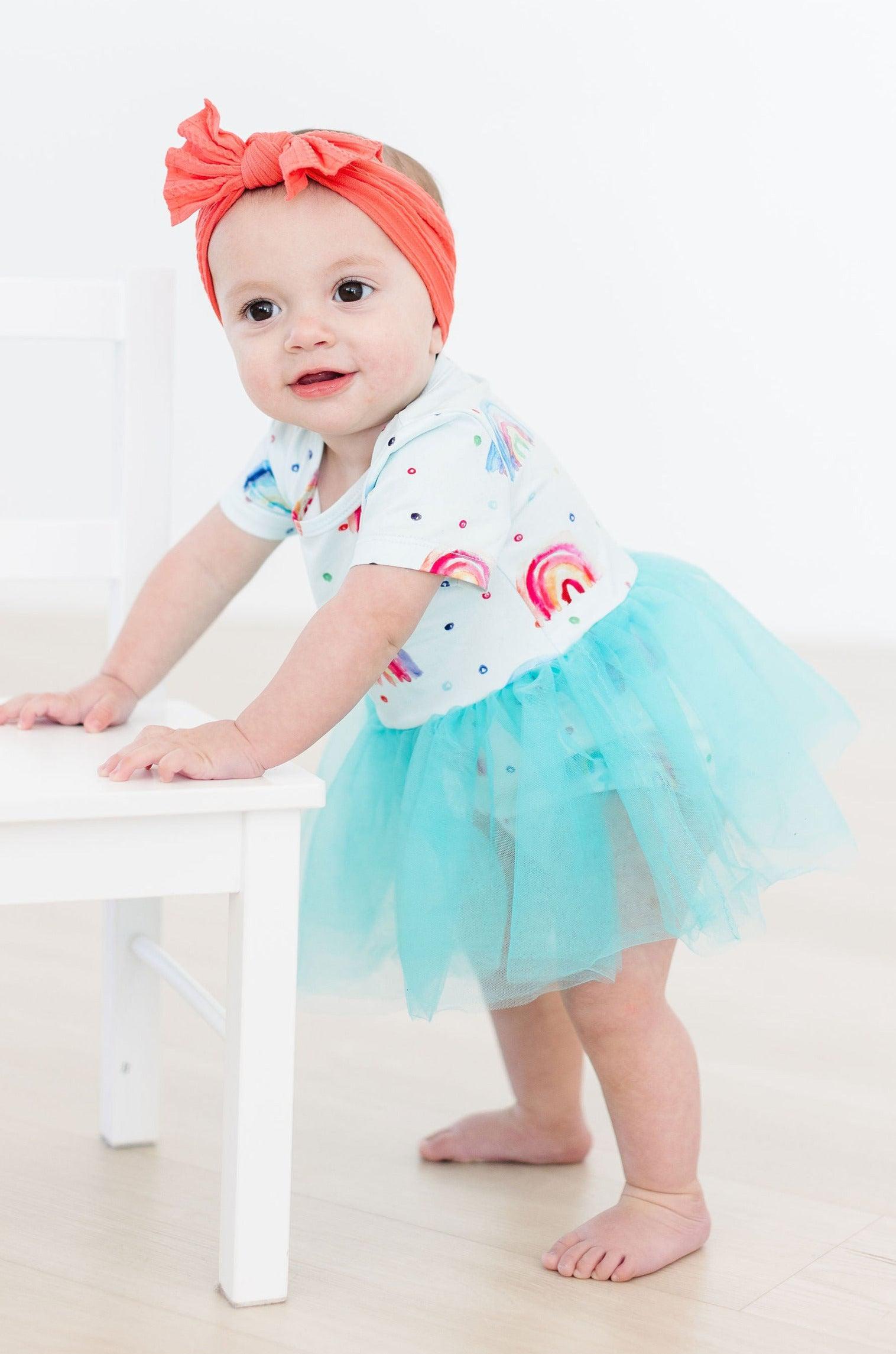 Rainbow Grooves Tutu Bodysuit Romper