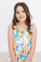 SALE Tropical Summer Ruffle Maxi Dress