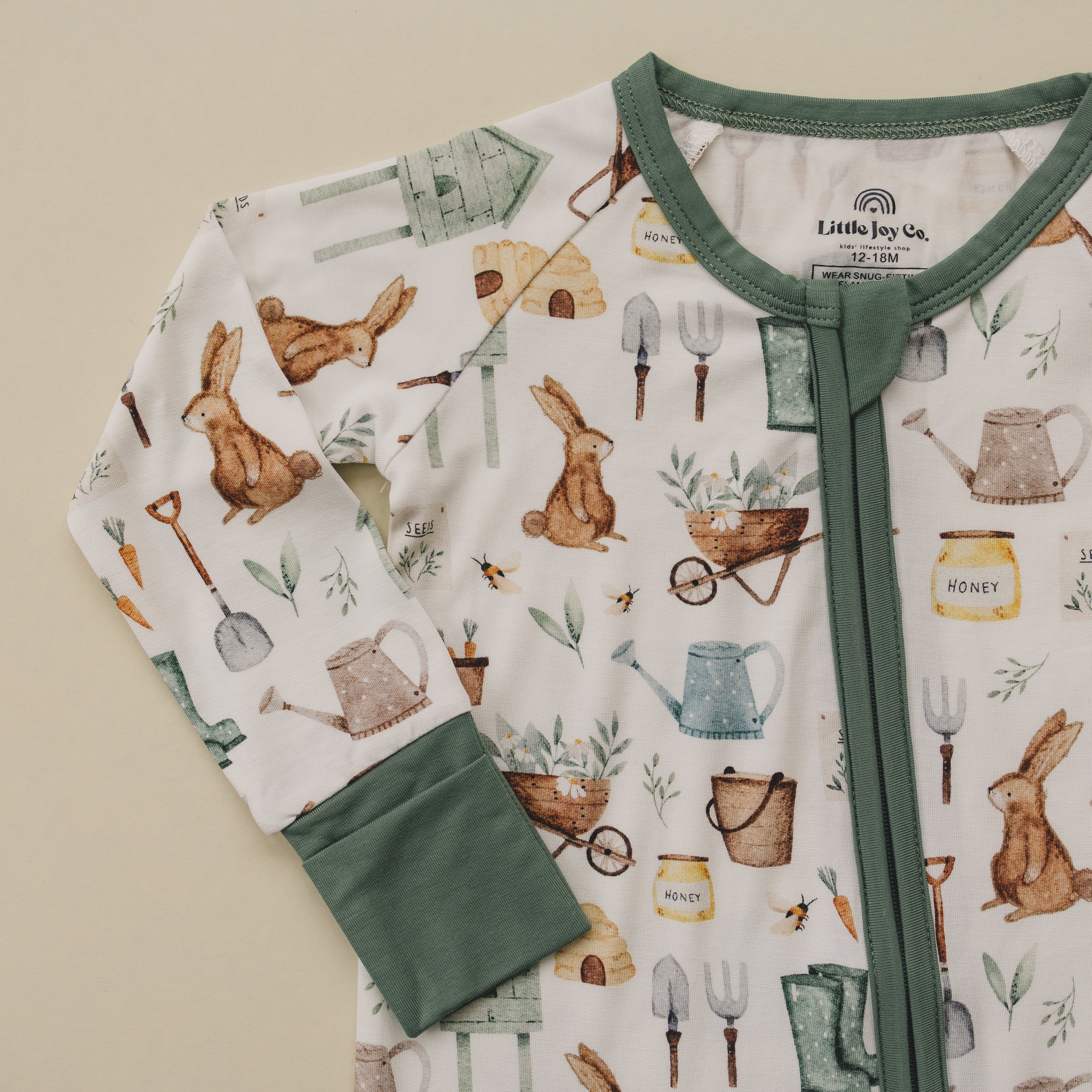 Cottontail Garden Bamboo Zippy Zipper Romper