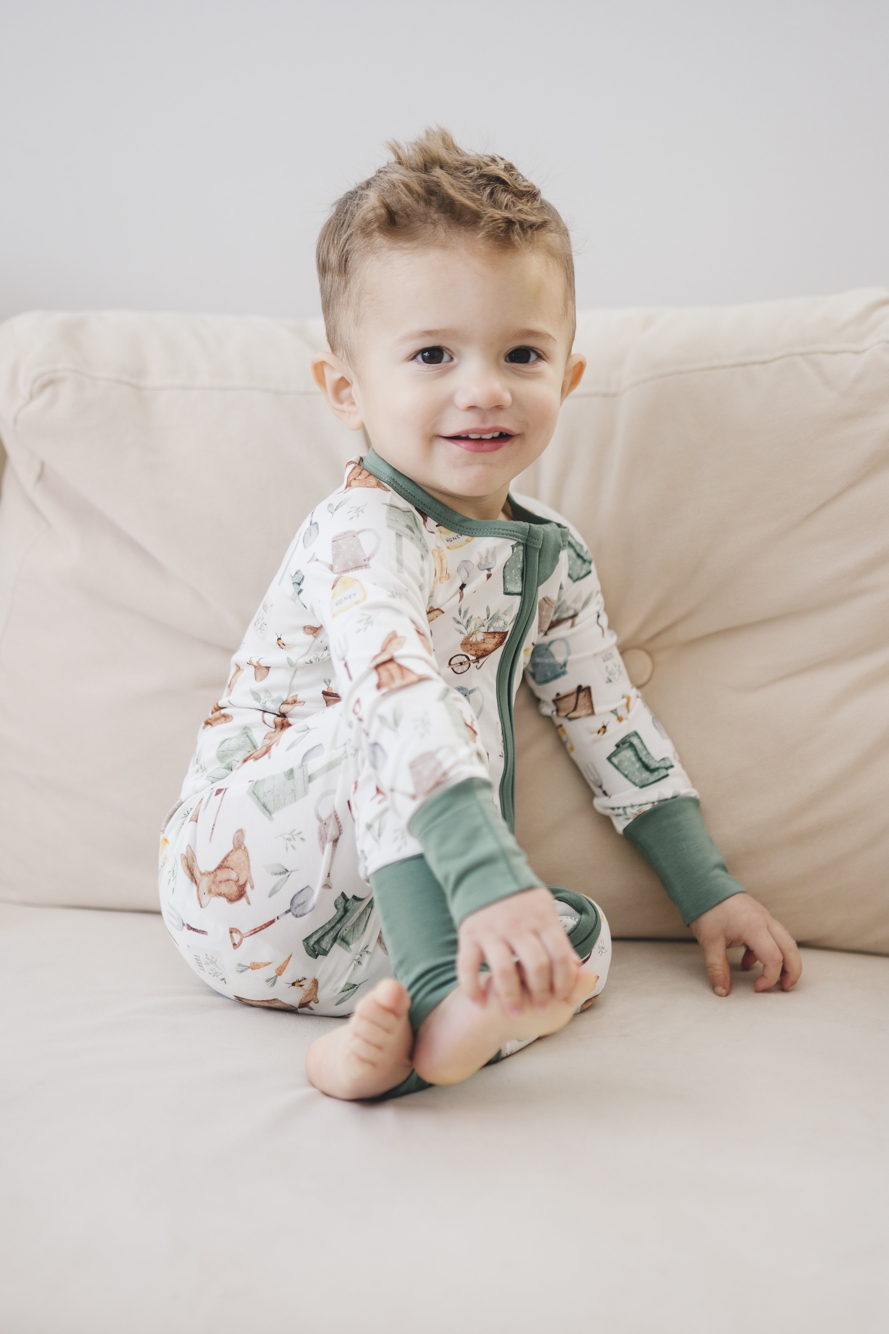 Cottontail Garden Bamboo Zippy Zipper Romper