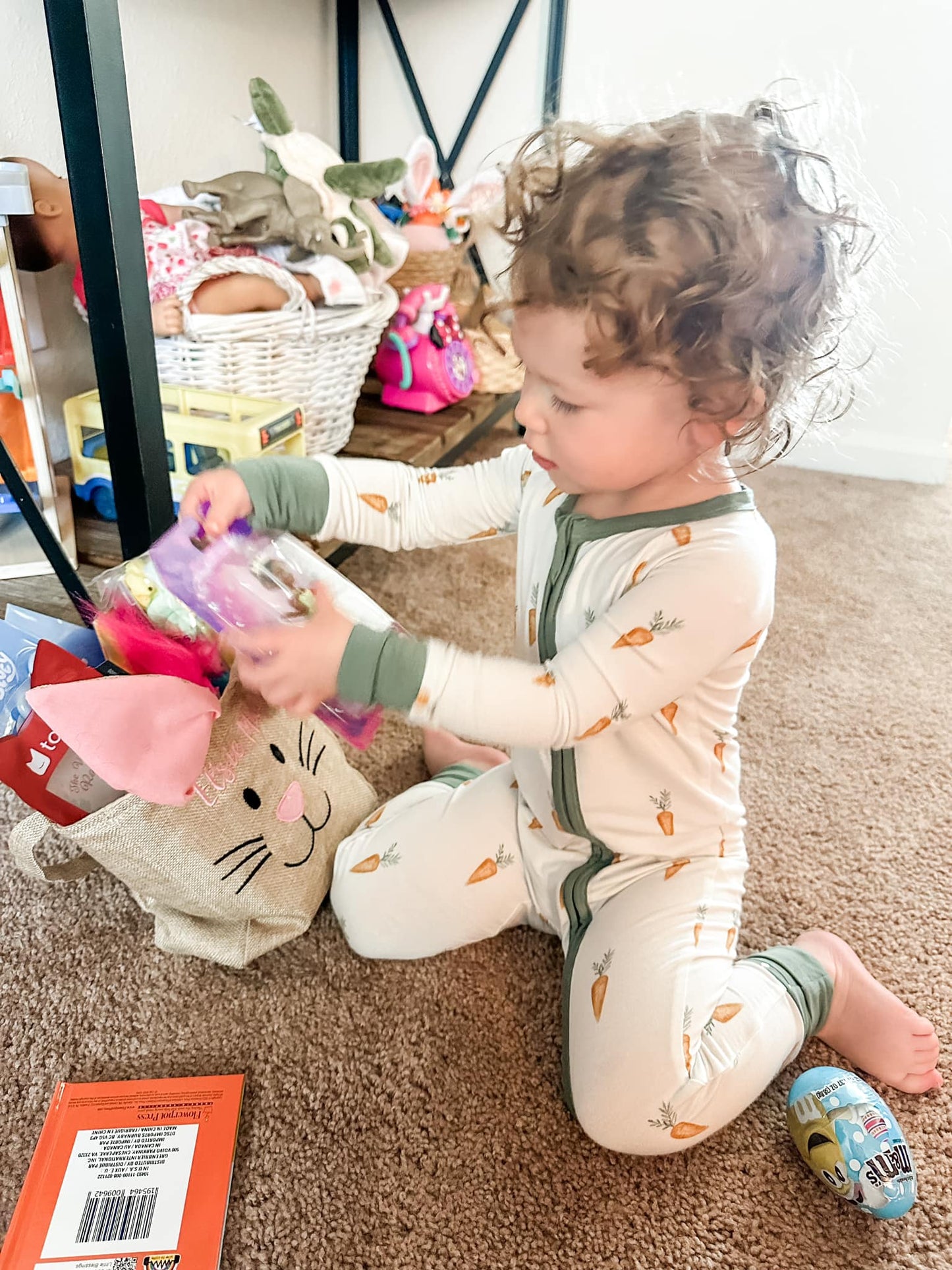 Keep Calm and Carrot On Bamboo Zippy Zipper Romper