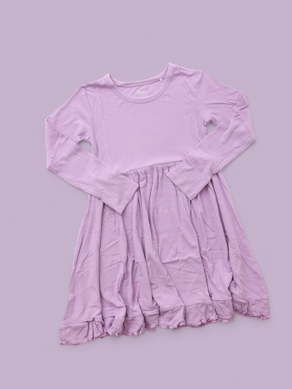 AMETHYST RIB DREAM RUFFLE DRESS