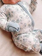Pedal Around Bamboo Zippy Floral Zipper Romper