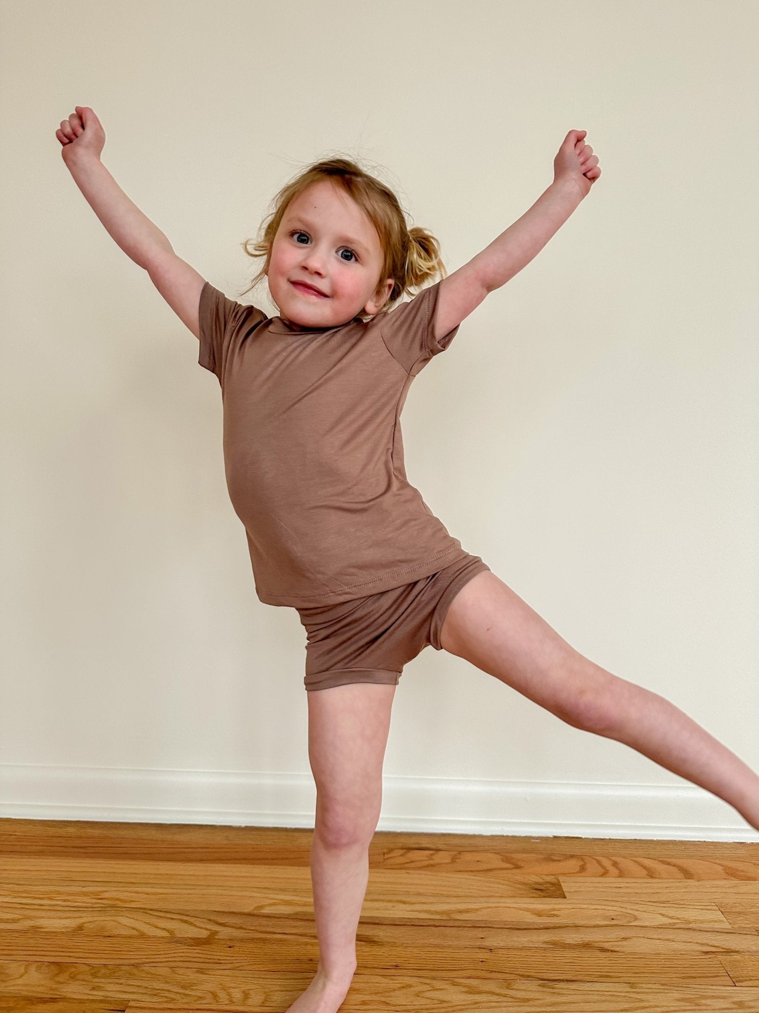 4/5T | Fold Over Bloomers | Mocha | Bamboo