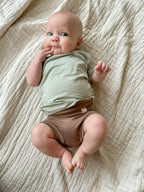 4/5T | Fold Over Bloomers | Mocha | Bamboo