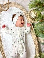 Tiny Trees Ribbed Bamboo Zippy Pajamas Romper