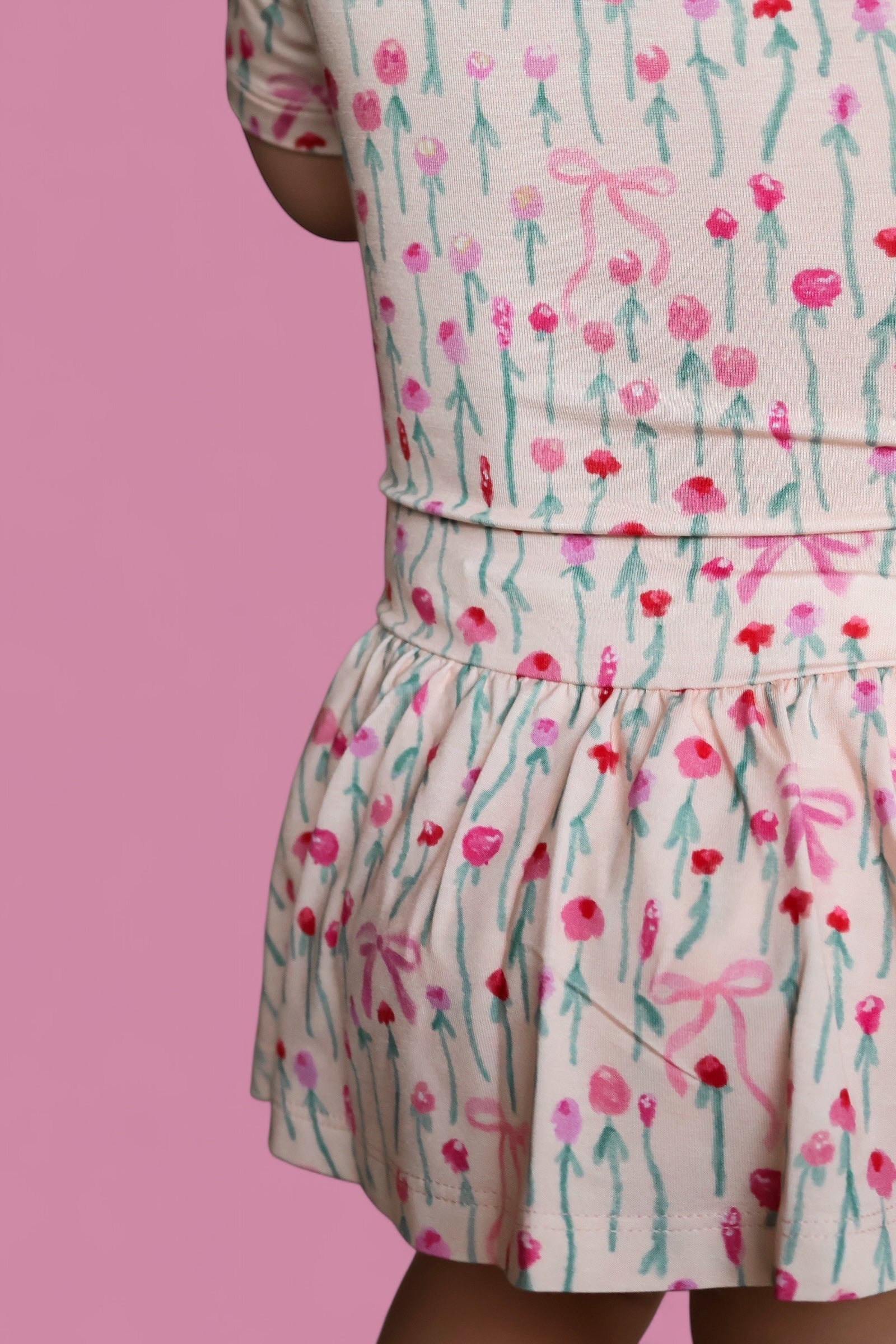 BLOOMS & BOWS DREAM FLORAL BODYSUIT DRESS