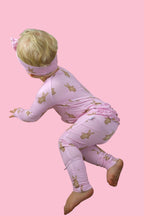 BLUSHIN' BUNNIES DREAM RUFFLE ZIPPER ROMPER