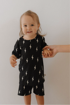 Bamboo Short Set | Midnight Lightning Bolt