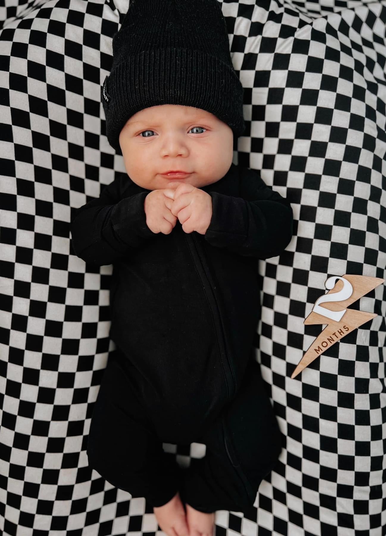 BLACK DREAM ZIPPER ROMPER