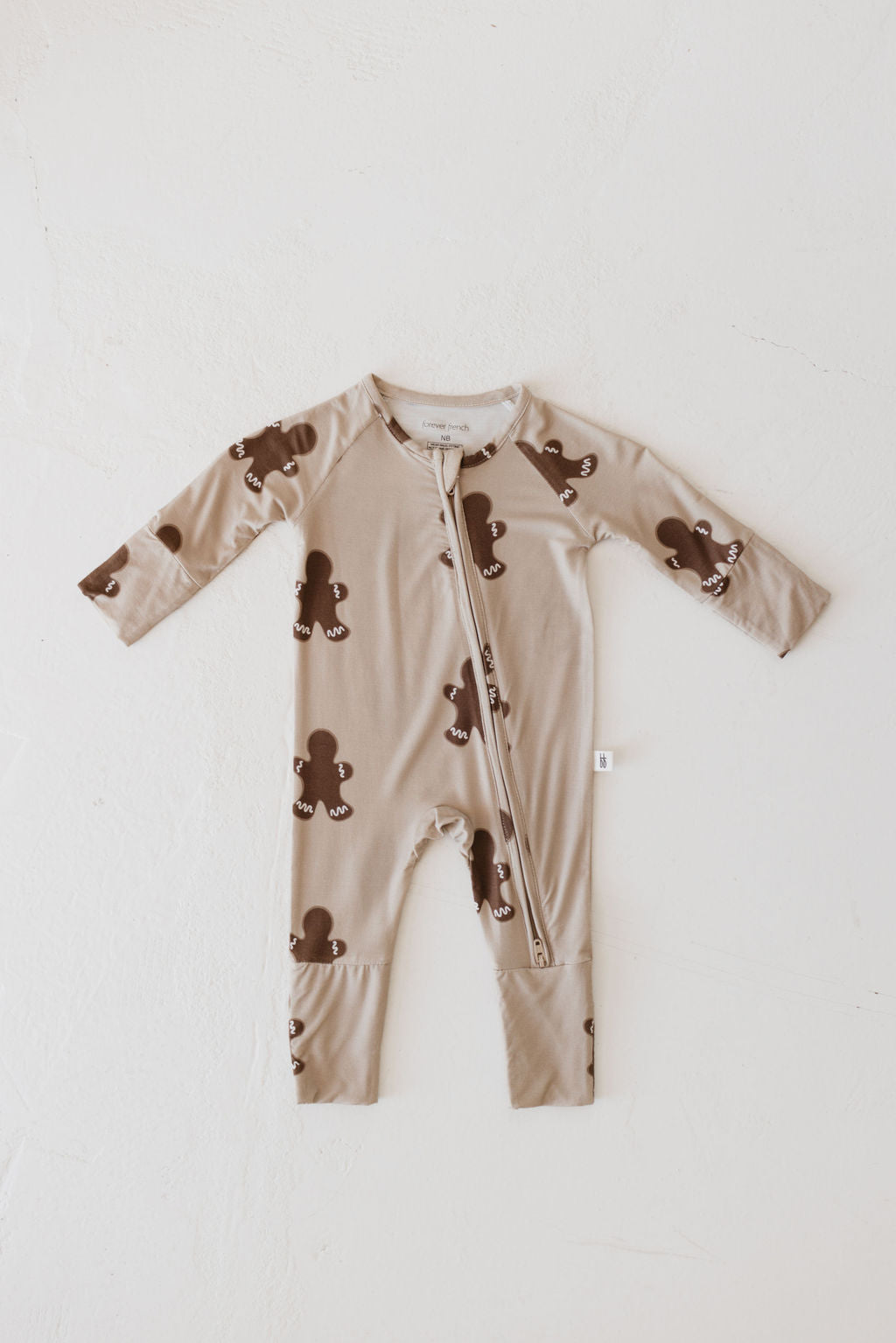 Bamboo Zip Pajamas | Gingerbread