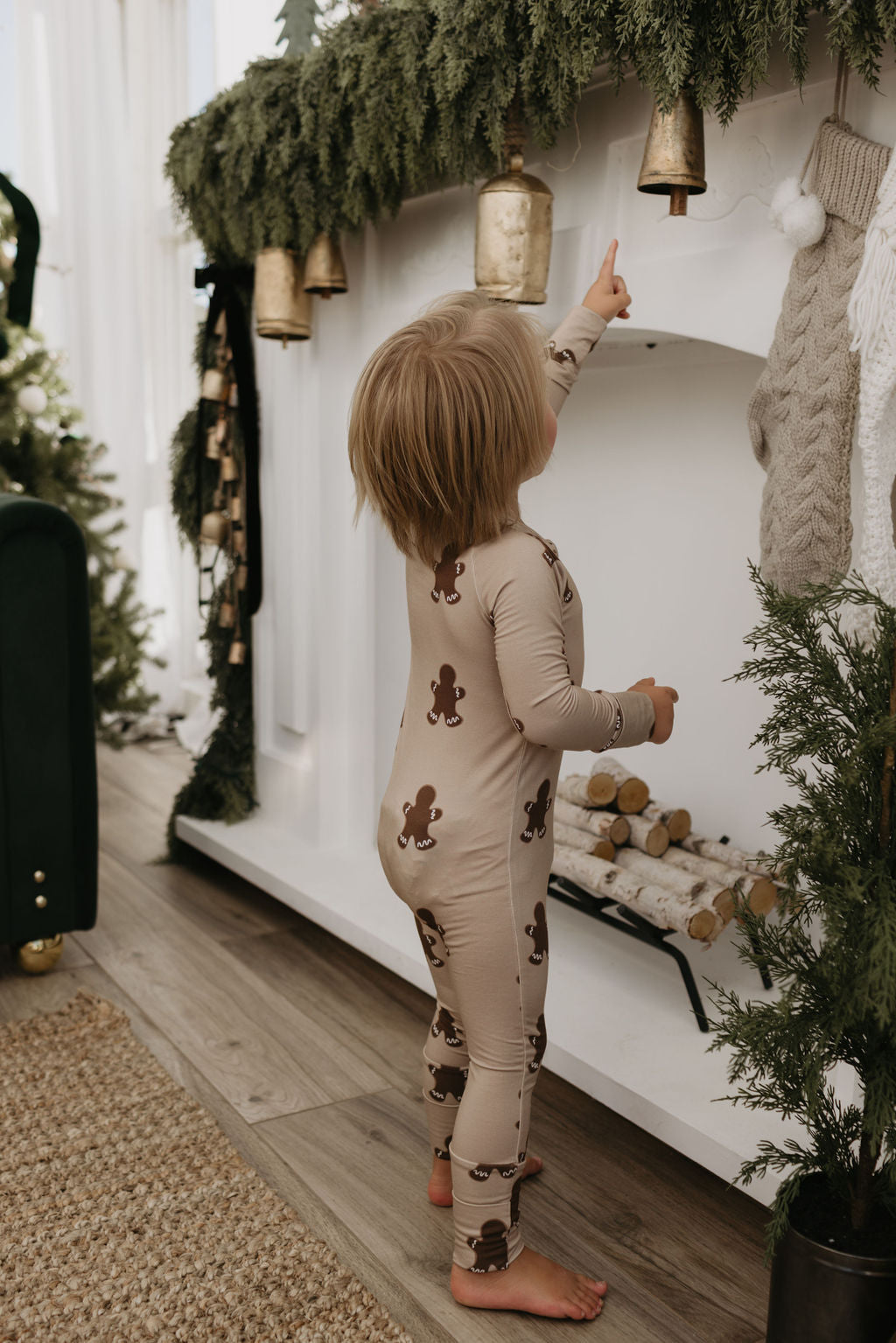 Bamboo Zip Pajamas | Gingerbread