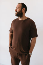 Men's Bamboo Short Sleeve Pajama | Coffee Bean