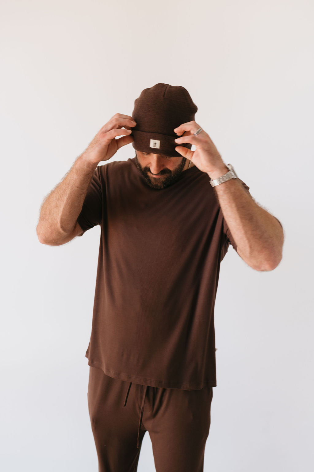 Men's Bamboo Short Sleeve Pajama | Coffee Bean