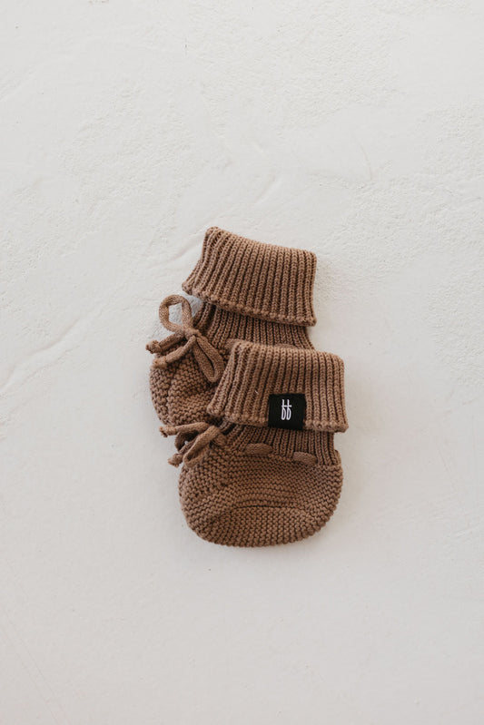 ff Knit Booties | Caramel Chip