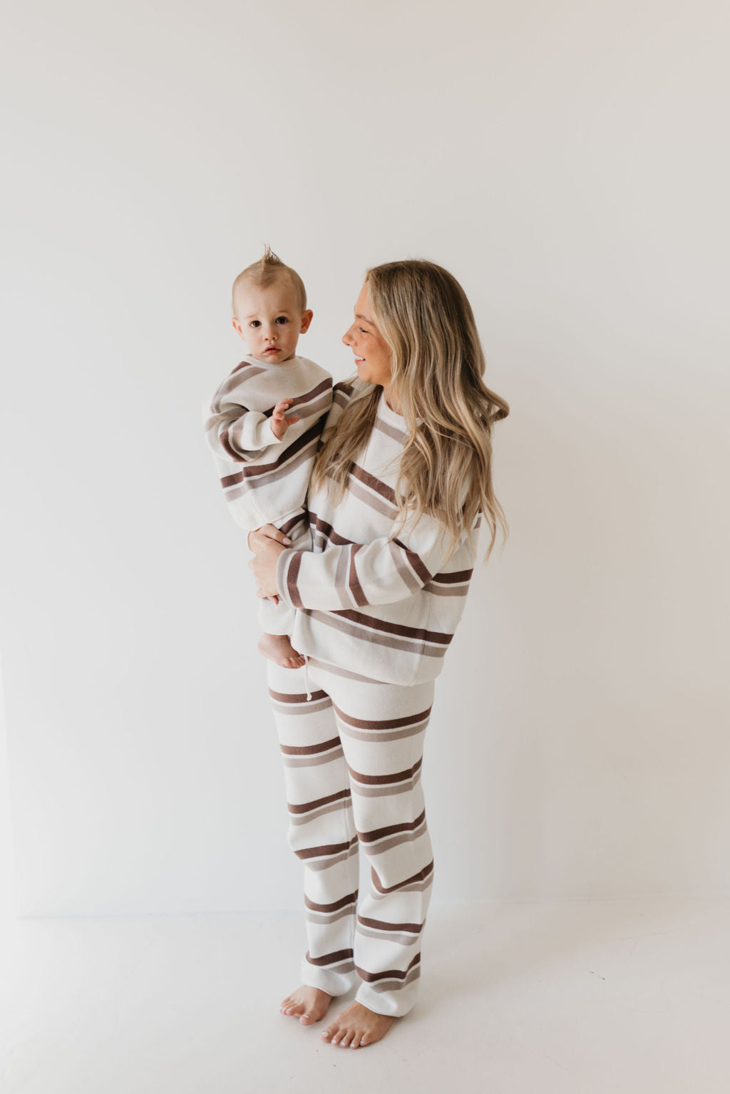 Knit Pant Set | Woodland Stripe