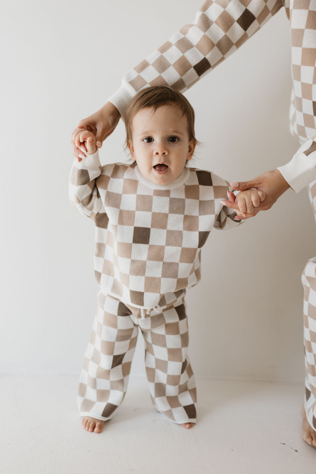 Knit Pant Set | Into the Woods Checkerboard