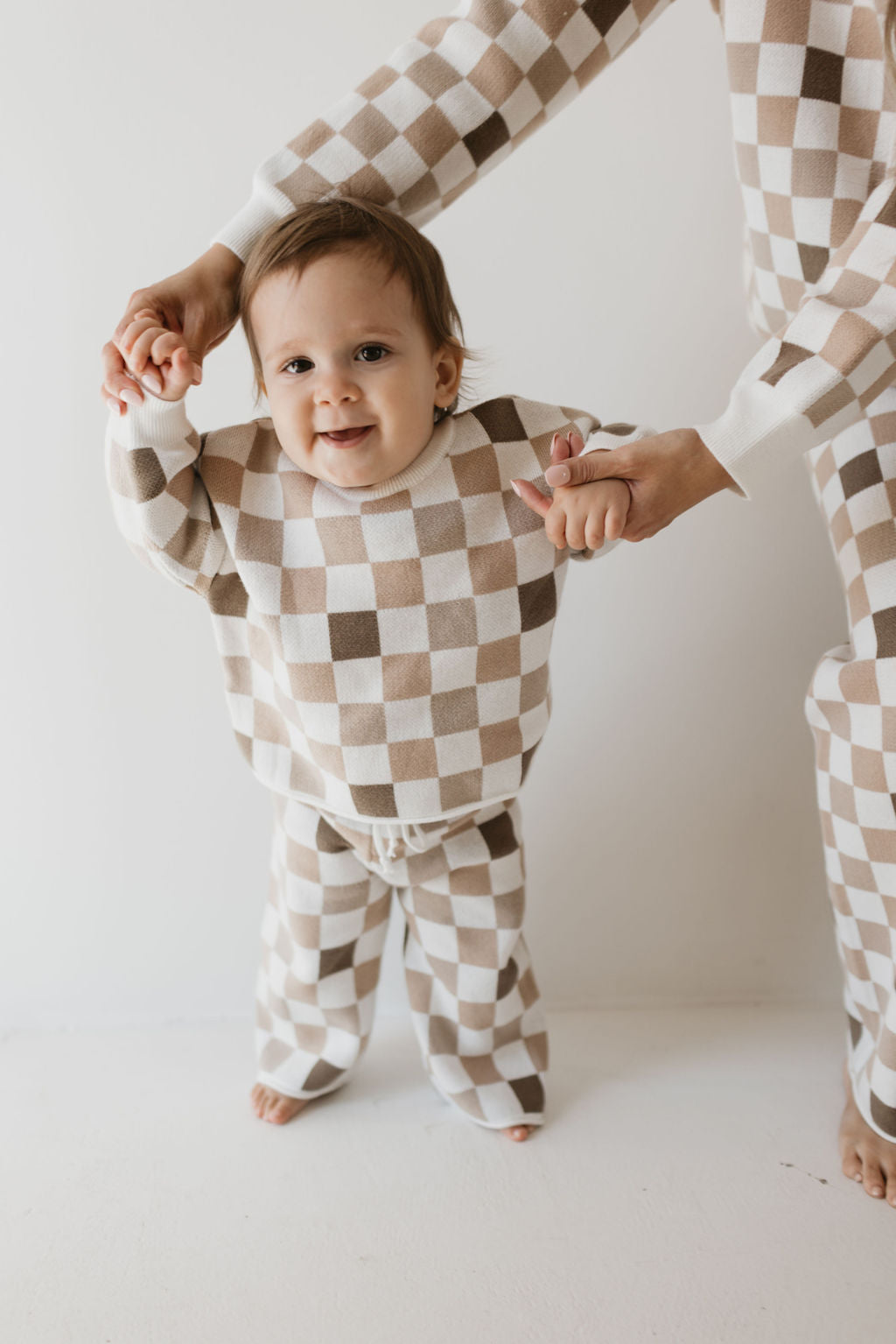 Knit Pant Set | Into the Woods Checkerboard