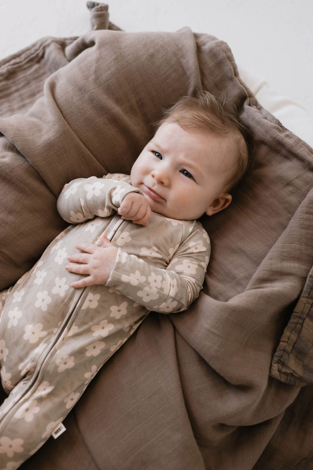 Bamboo Zip Pajamas | French Gray Floral