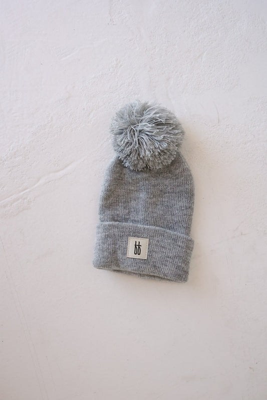 ff Knit Pom Top Beanie | Grey