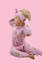 BLUSHIN' BUNNIES DREAM RUFFLE ZIPPER ROMPER