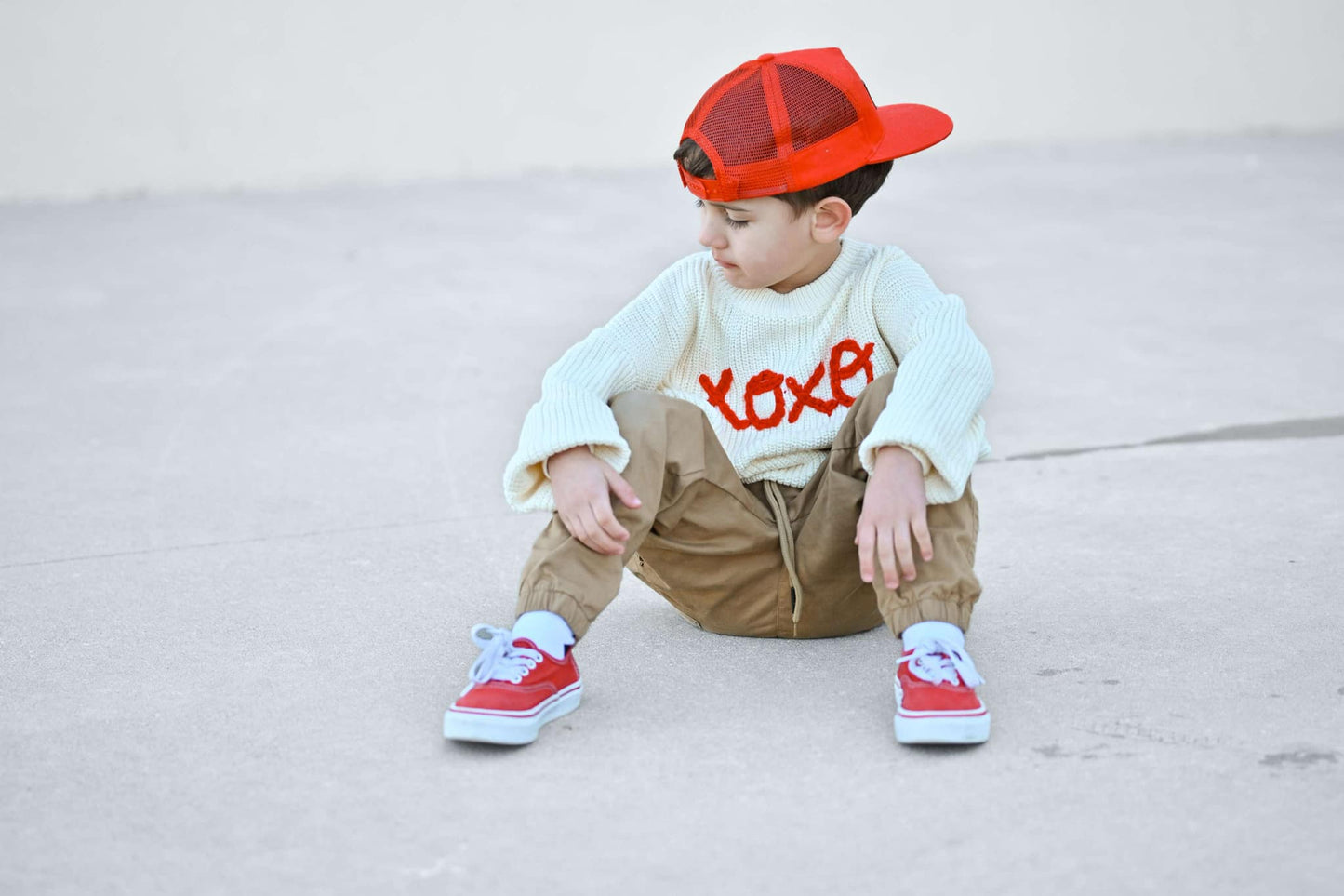 XOXO Hand Embroidered Sweater Top