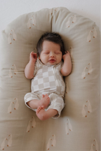 Shortie Bamboo Zip Zipper Romper | Checkerboard