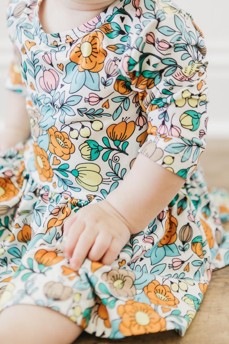 Vintage Vibes Twirl Bodysuit Romper