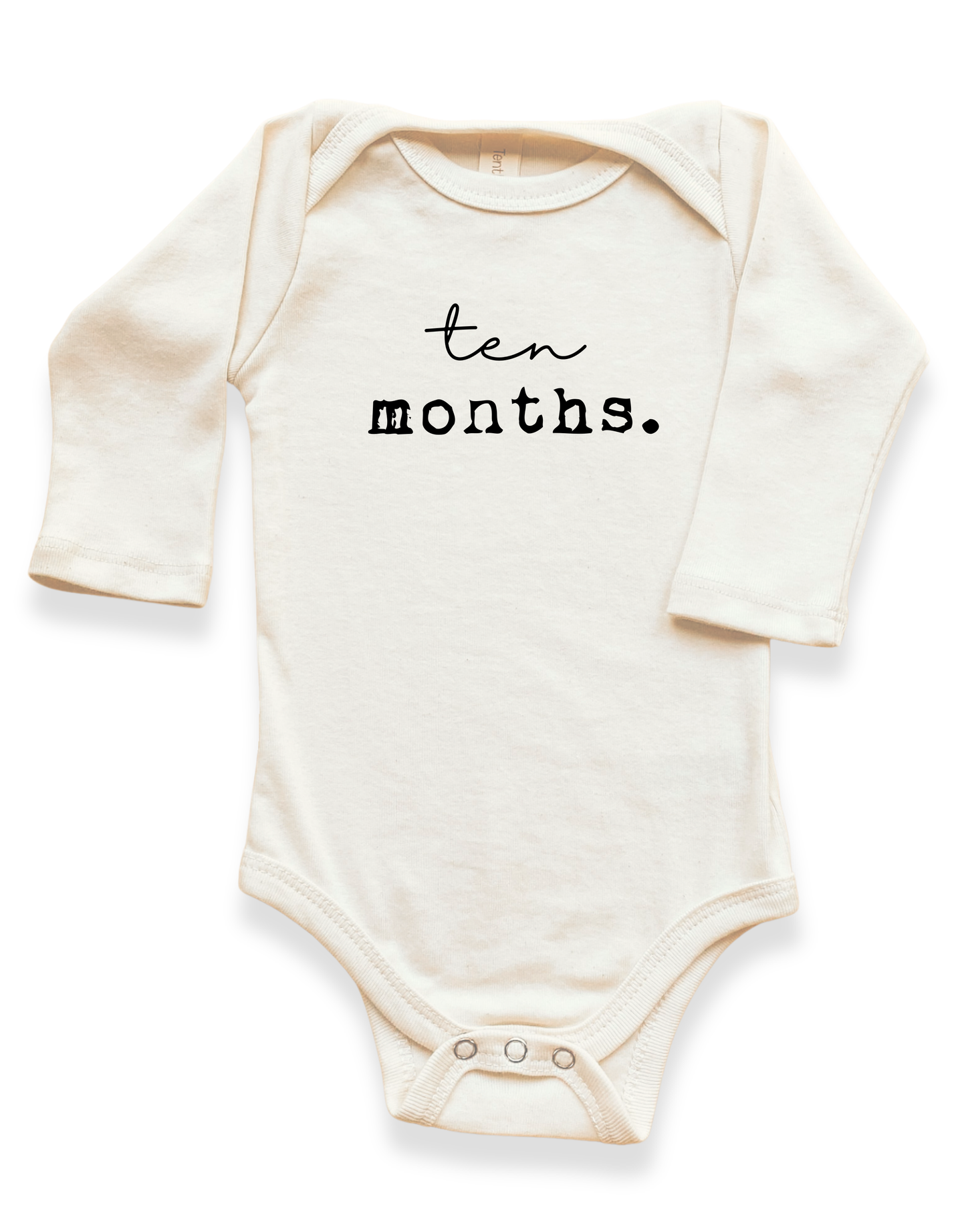 Monthly Milestones Organic Baby Bodysuit Long Sleeve