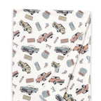 Route 66 Baby Boy Bamboo Vintage Cars Stroller Blanket